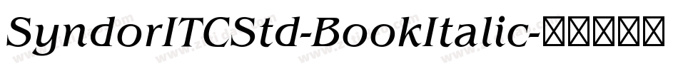 SyndorITCStd-BookItalic字体转换
