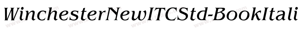 WinchesterNewITCStd-BookItalic字体转换