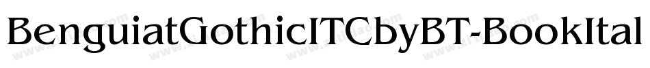 BenguiatGothicITCbyBT-BookItal字体转换