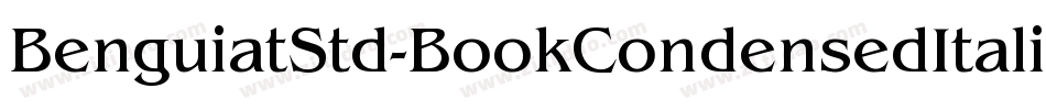 BenguiatStd-BookCondensedItalic字体转换