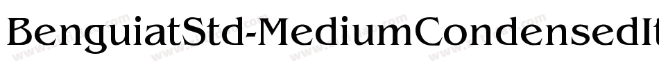 BenguiatStd-MediumCondensedItal字体转换