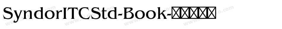 SyndorITCStd-Book字体转换