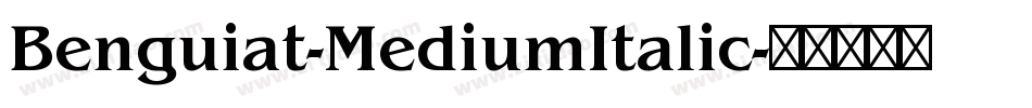 Benguiat-MediumItalic字体转换