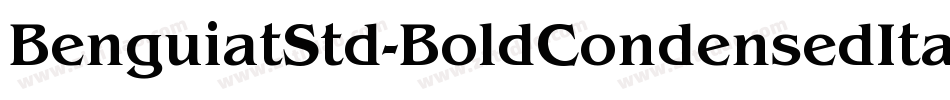 BenguiatStd-BoldCondensedItalic字体转换