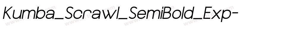 Kumba_Scrawl_SemiBold_Exp字体转换
