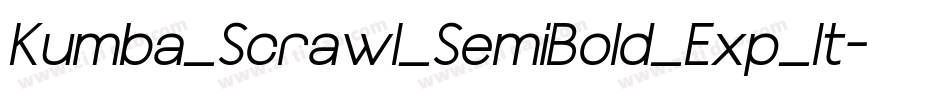 Kumba_Scrawl_SemiBold_Exp_It字体转换