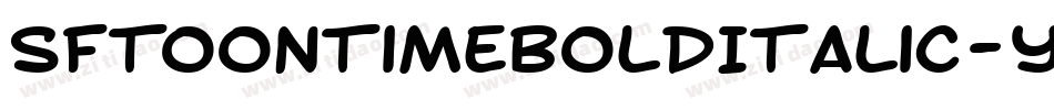 SfToontimeBoldItalic-yjam字体转换