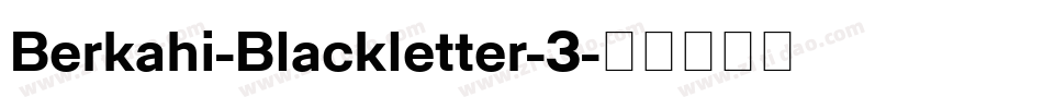 Berkahi-Blackletter-3字体转换