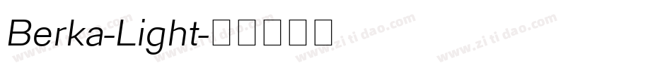Berka-Light字体转换