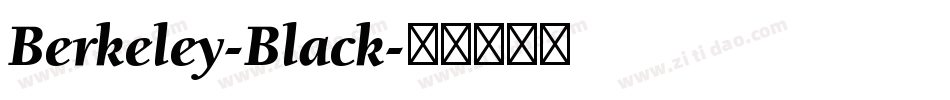Berkeley-Black字体转换