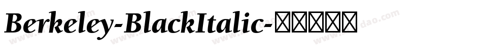 Berkeley-BlackItalic字体转换