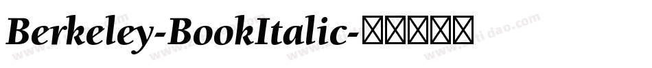 Berkeley-BookItalic字体转换