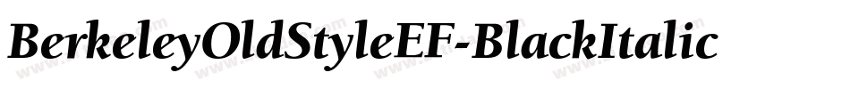 BerkeleyOldStyleEF-BlackItalic字体转换