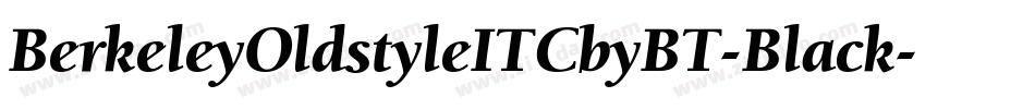BerkeleyOldstyleITCbyBT-Black字体转换