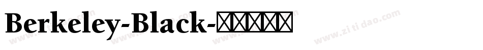 Berkeley-Black字体转换
