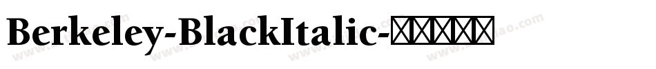 Berkeley-BlackItalic字体转换