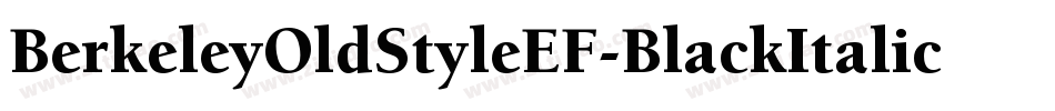BerkeleyOldStyleEF-BlackItalic字体转换