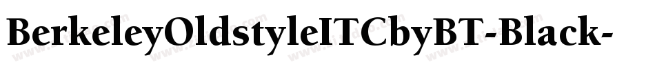 BerkeleyOldstyleITCbyBT-Black字体转换