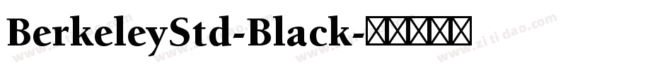 BerkeleyStd-Black字体转换