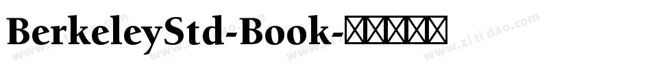 BerkeleyStd-Book字体转换