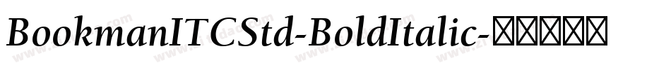 BookmanITCStd-BoldItalic字体转换