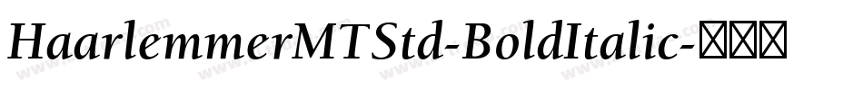 HaarlemmerMTStd-BoldItalic字体转换