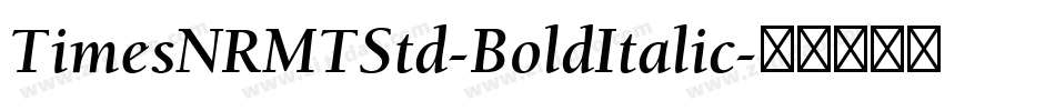 TimesNRMTStd-BoldItalic字体转换