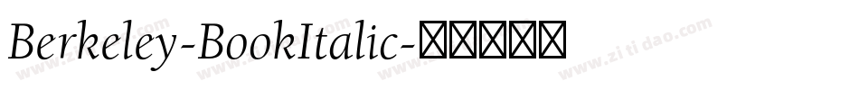 Berkeley-BookItalic字体转换
