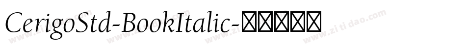 CerigoStd-BookItalic字体转换