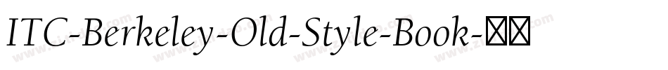 ITC-Berkeley-Old-Style-Book字体转换