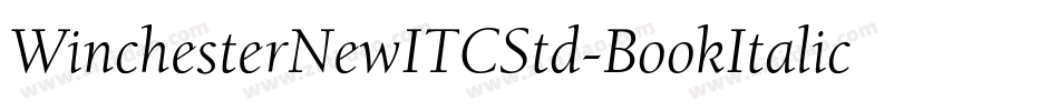 WinchesterNewITCStd-BookItalic字体转换