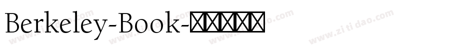 Berkeley-Book字体转换
