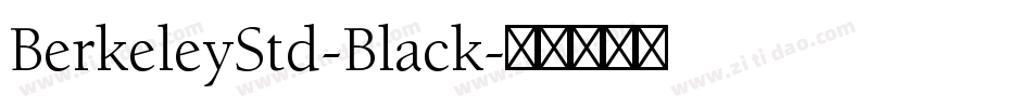 BerkeleyStd-Black字体转换