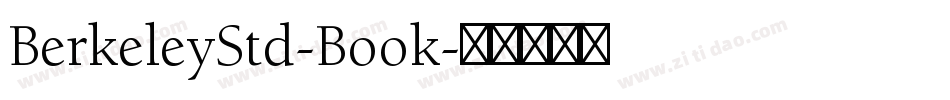 BerkeleyStd-Book字体转换