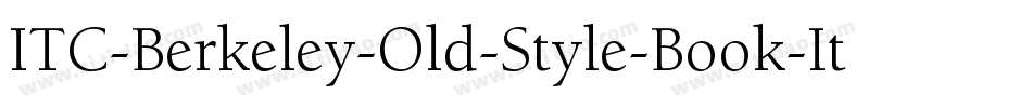 ITC-Berkeley-Old-Style-Book-It字体转换