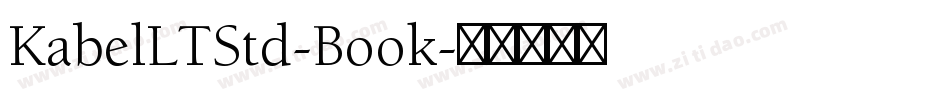 KabelLTStd-Book字体转换