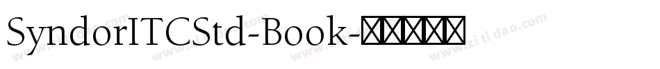 SyndorITCStd-Book字体转换
