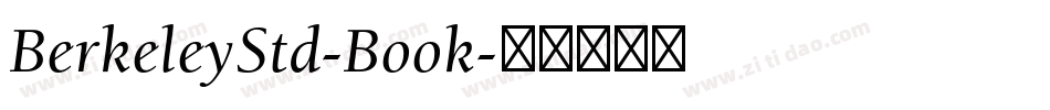 BerkeleyStd-Book字体转换