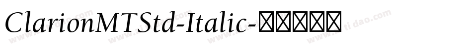 ClarionMTStd-Italic字体转换