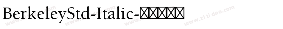 BerkeleyStd-Italic字体转换