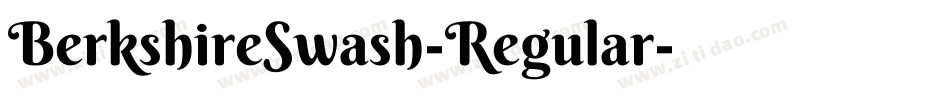 BerkshireSwash-Regular字体转换