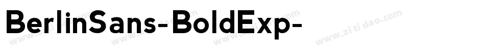 BerlinSans-BoldExp字体转换