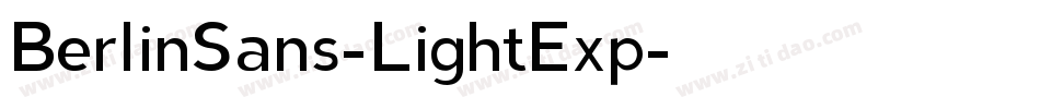 BerlinSans-LightExp字体转换