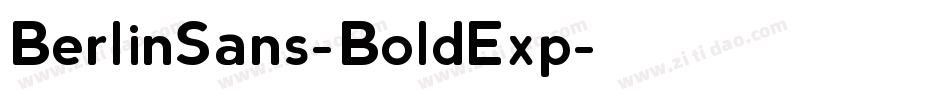 BerlinSans-BoldExp字体转换