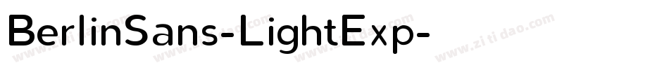 BerlinSans-LightExp字体转换