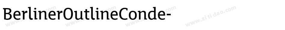 BerlinerOutlineConde字体转换
