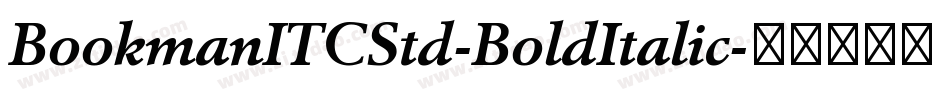 BookmanITCStd-BoldItalic字体转换
