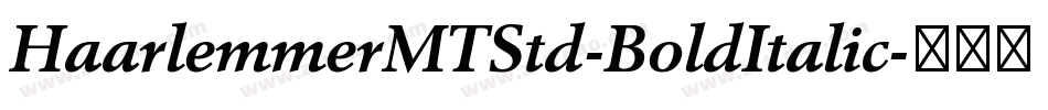 HaarlemmerMTStd-BoldItalic字体转换