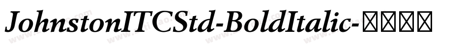 JohnstonITCStd-BoldItalic字体转换
