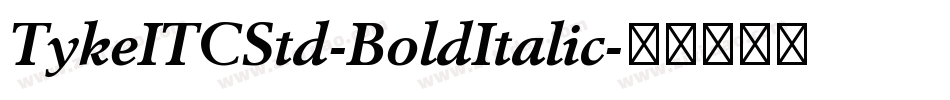 TykeITCStd-BoldItalic字体转换